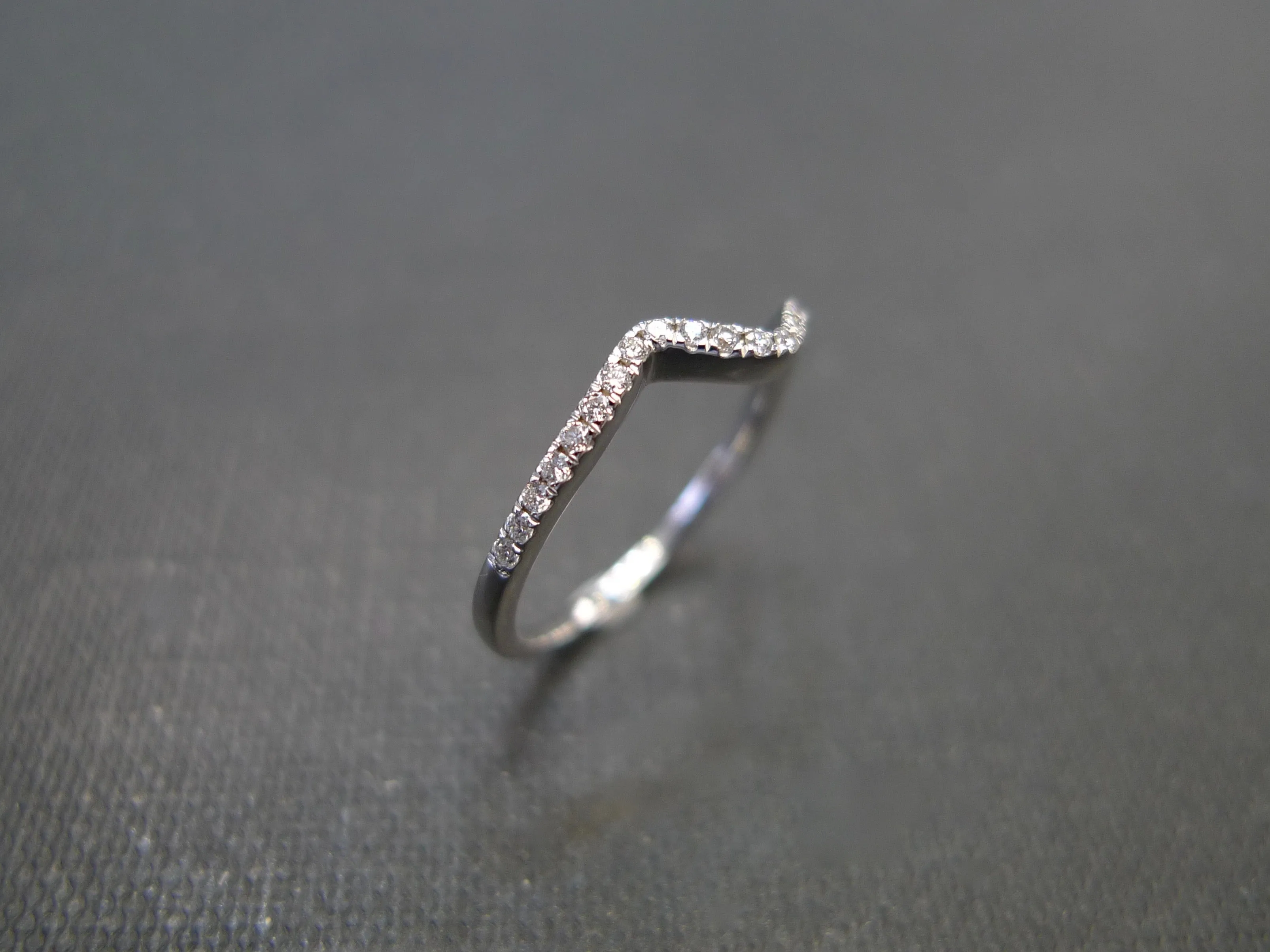 Thin Diamond Ring in 18K White Gold