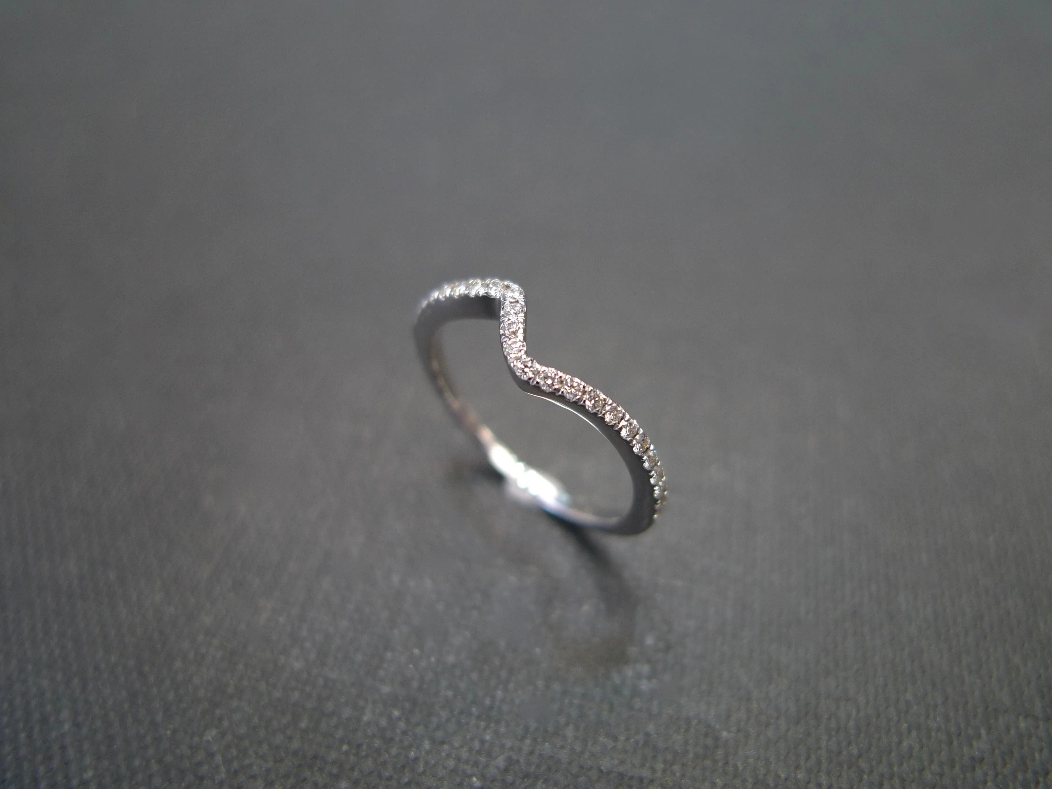 Thin Diamond Ring in 18K White Gold