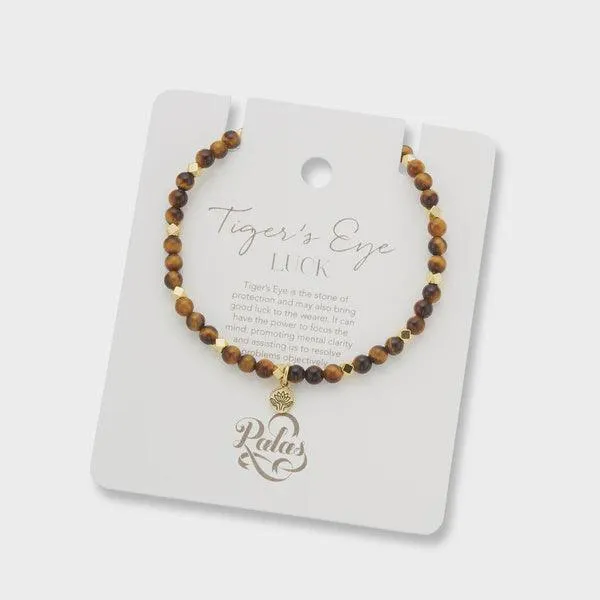 Tiger's eye aura of gold gem bracelet