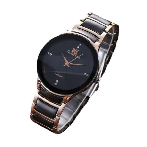 Trendy Business Excellent Elegant Steel Belt Quartz Watch and Bracelet Set