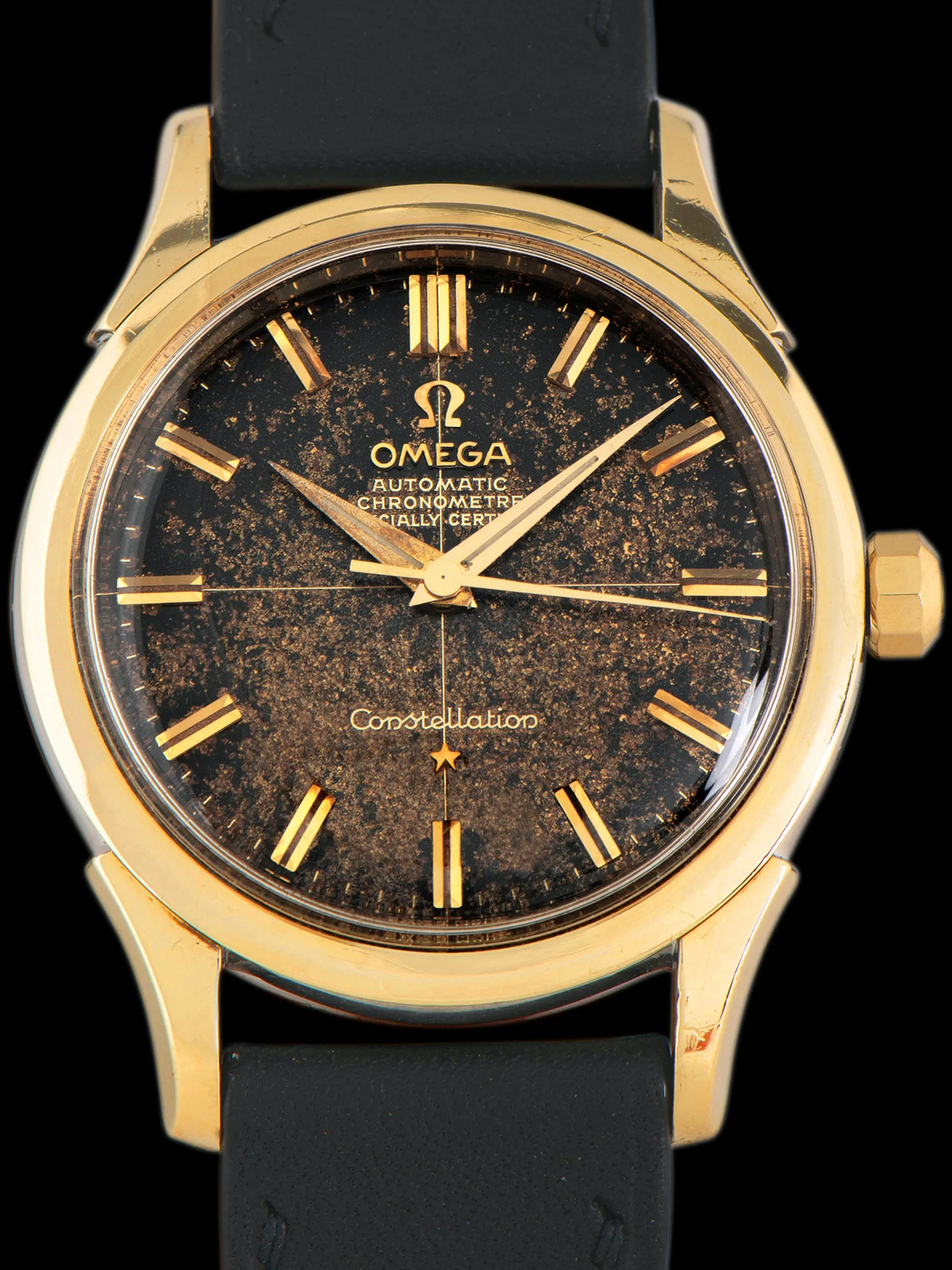 Tropical 1958 Omega Constellation (Ref. 2852-3 SC) Gilt "Crosshair" Dial