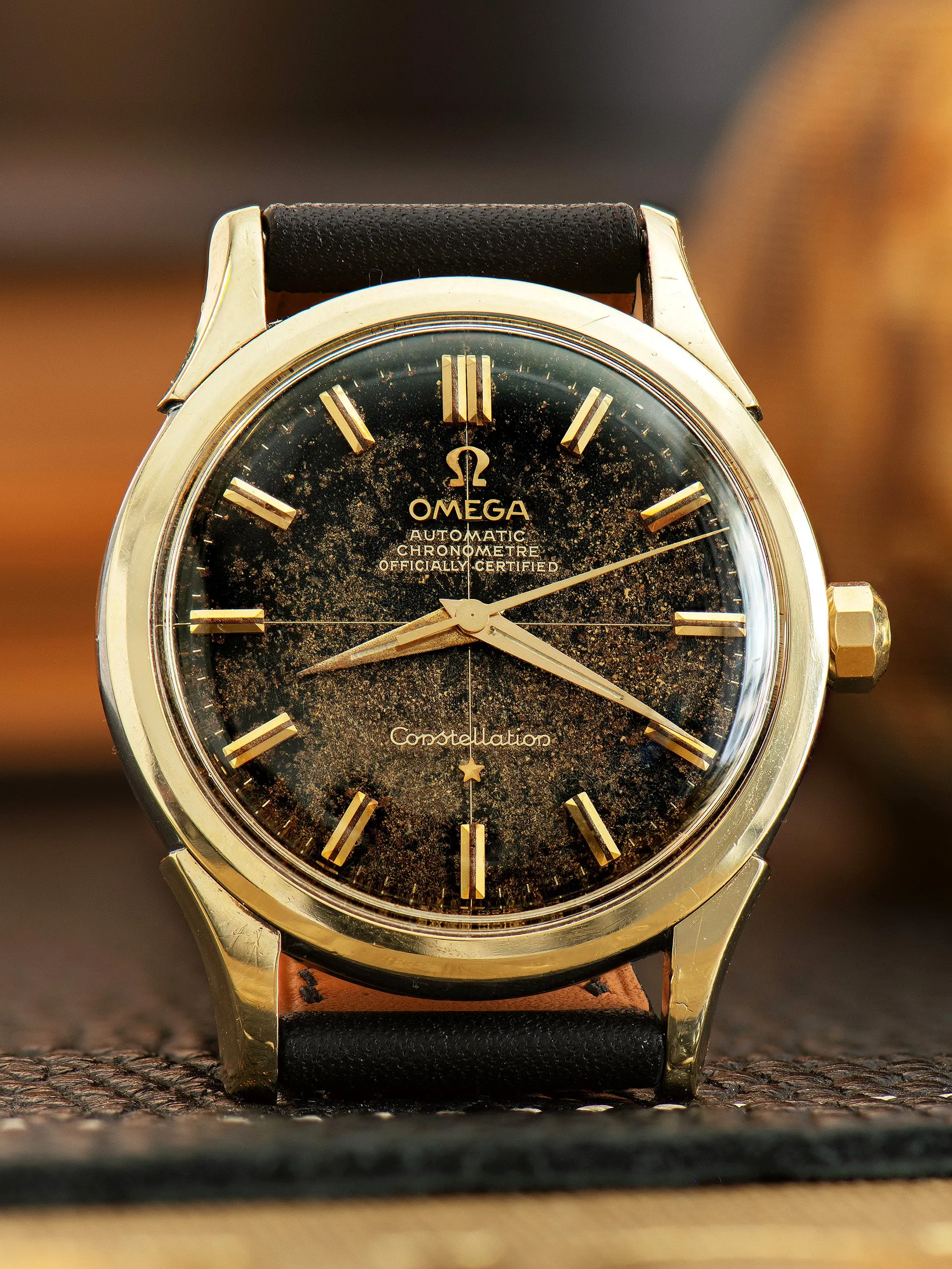 Tropical 1958 Omega Constellation (Ref. 2852-3 SC) Gilt "Crosshair" Dial