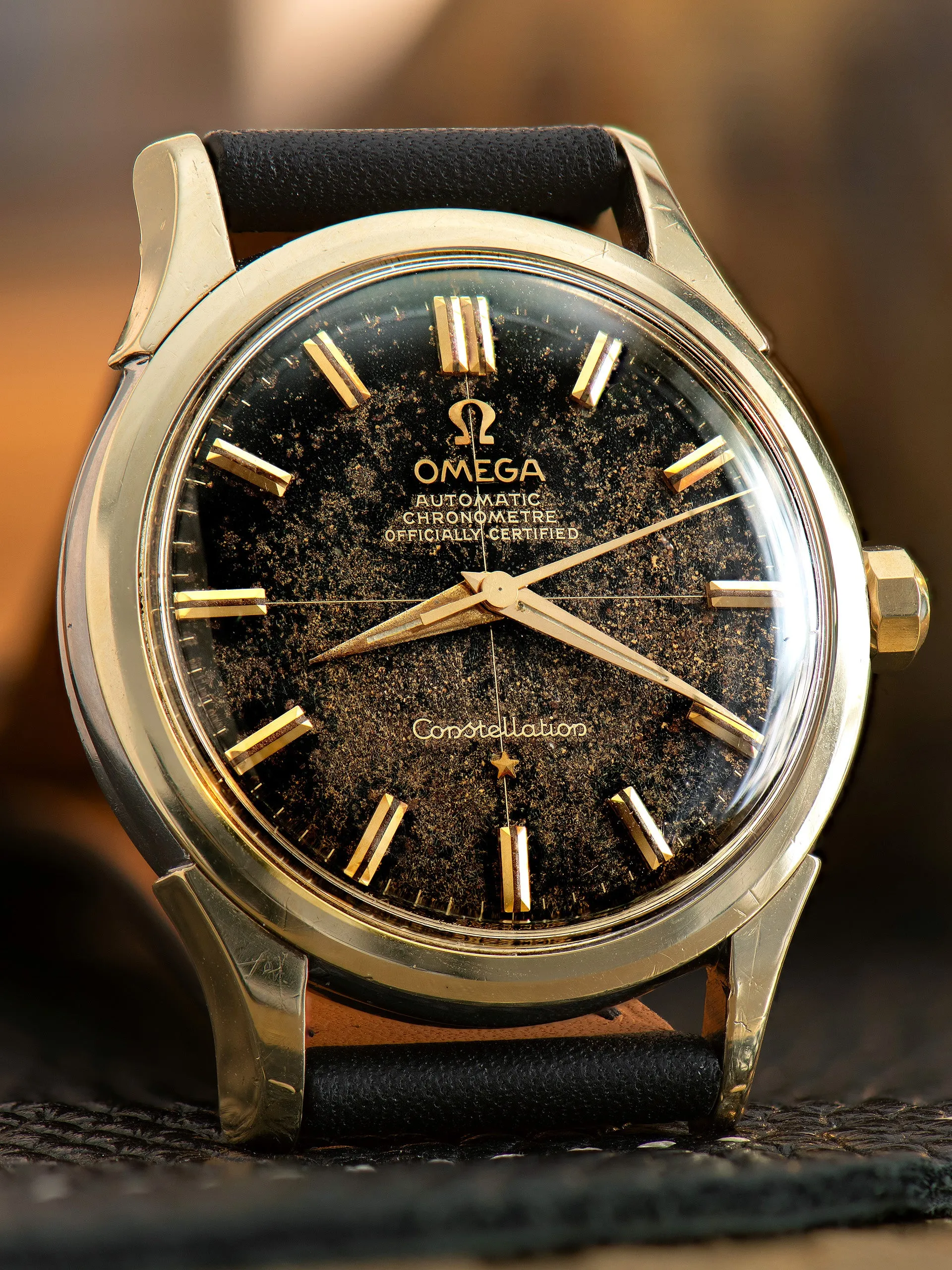 Tropical 1958 Omega Constellation (Ref. 2852-3 SC) Gilt "Crosshair" Dial