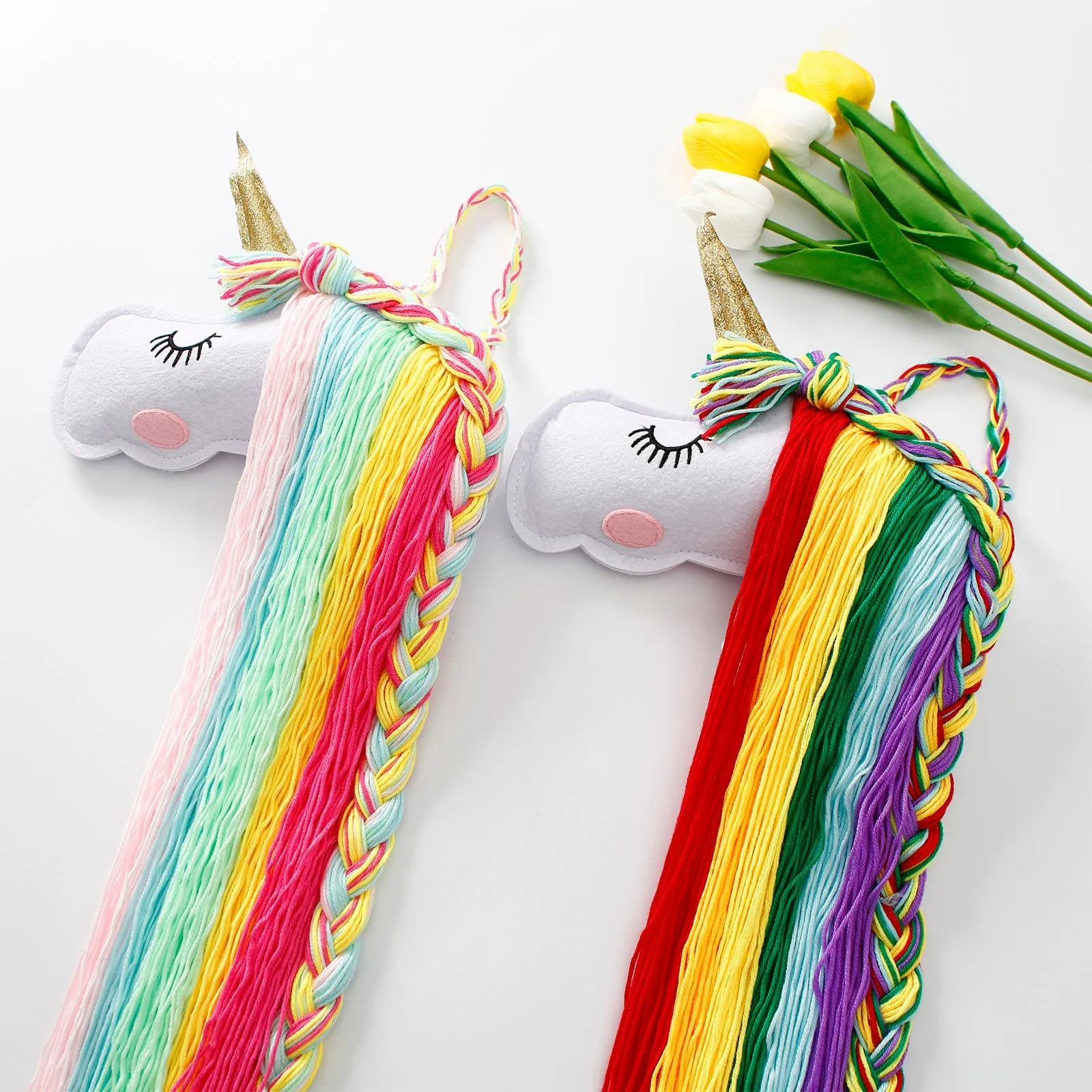 Unicorn Rainbow Hairpin Display Storage Wall Hanging Decoration