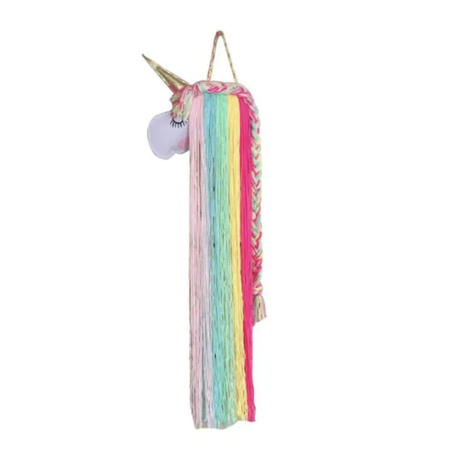 Unicorn Rainbow Hairpin Display Storage Wall Hanging Decoration