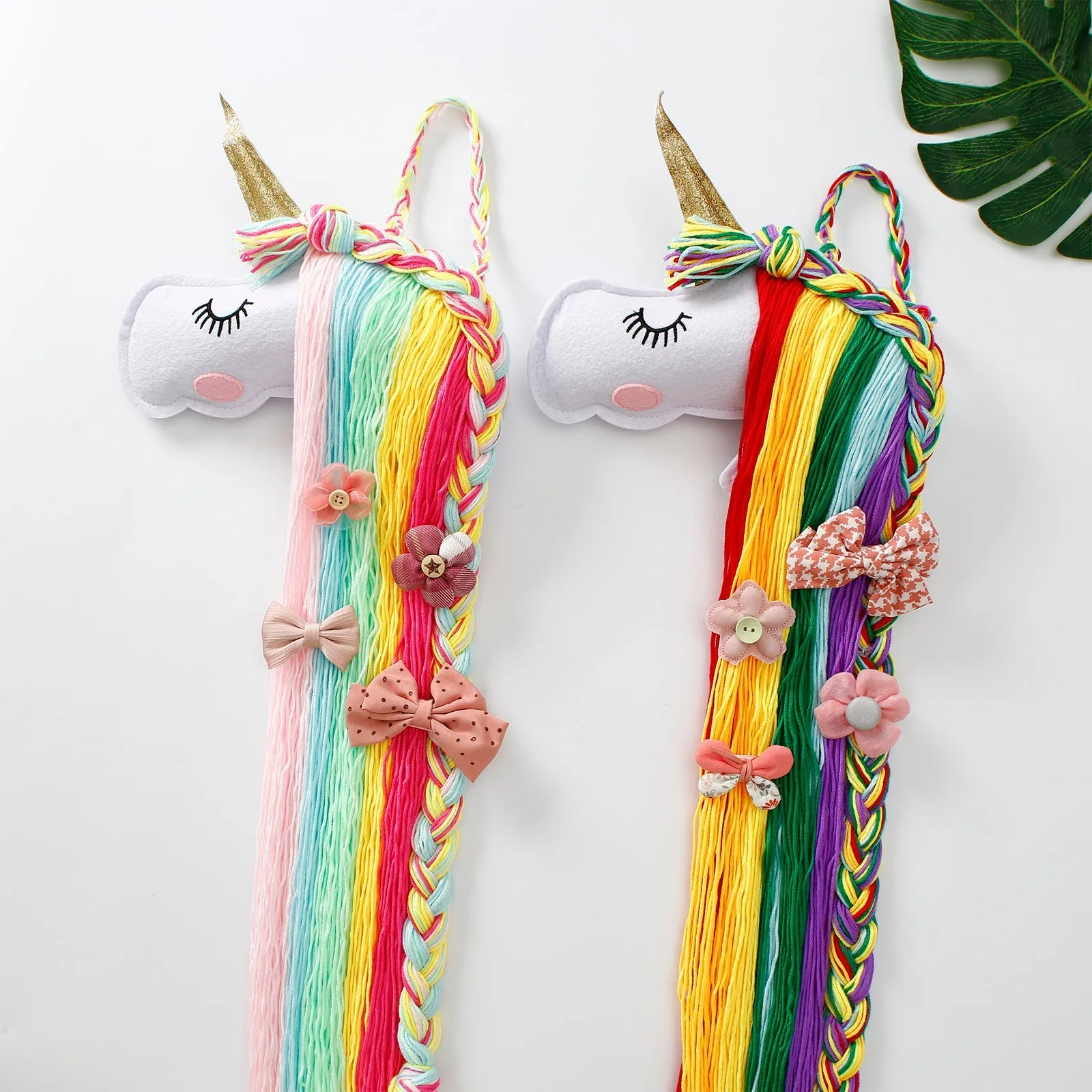 Unicorn Rainbow Hairpin Display Storage Wall Hanging Decoration