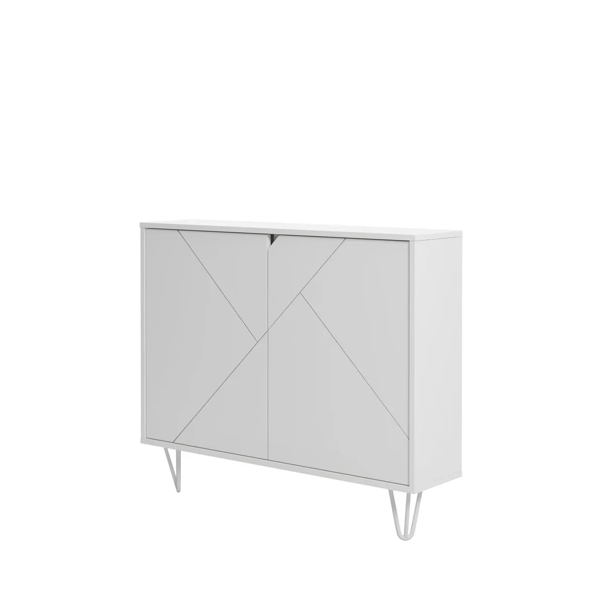 valiant Slim 39 in. Accent Cabinet with 2 Doors, White