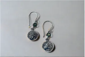 Vera Wolf Peridot And Sterling Silver Earrings