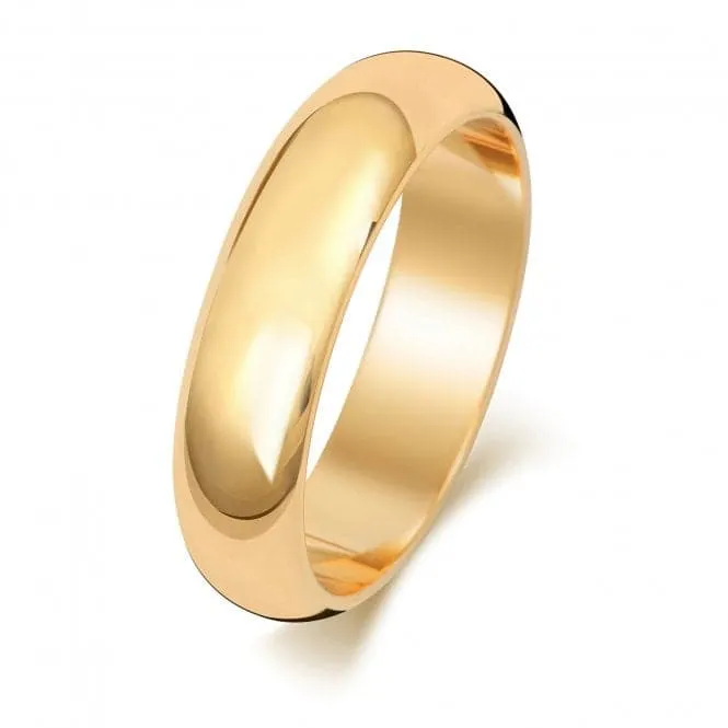 Wedding Band 18K D Shape 5mm-1.45 Wedding  Ring WQ105M