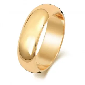 Wedding Band 18K D Shape 6mm-1.25 Wedding  Ring WQ106L