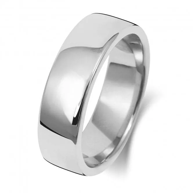 Wedding Band Platinum Soft Court 6mm-1.25 Wedding  Ring WP136L