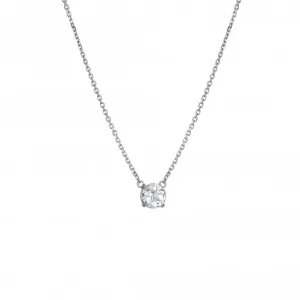 White Topaz Solitaire Necklace DN167