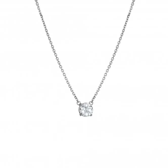 White Topaz Solitaire Necklace DN167