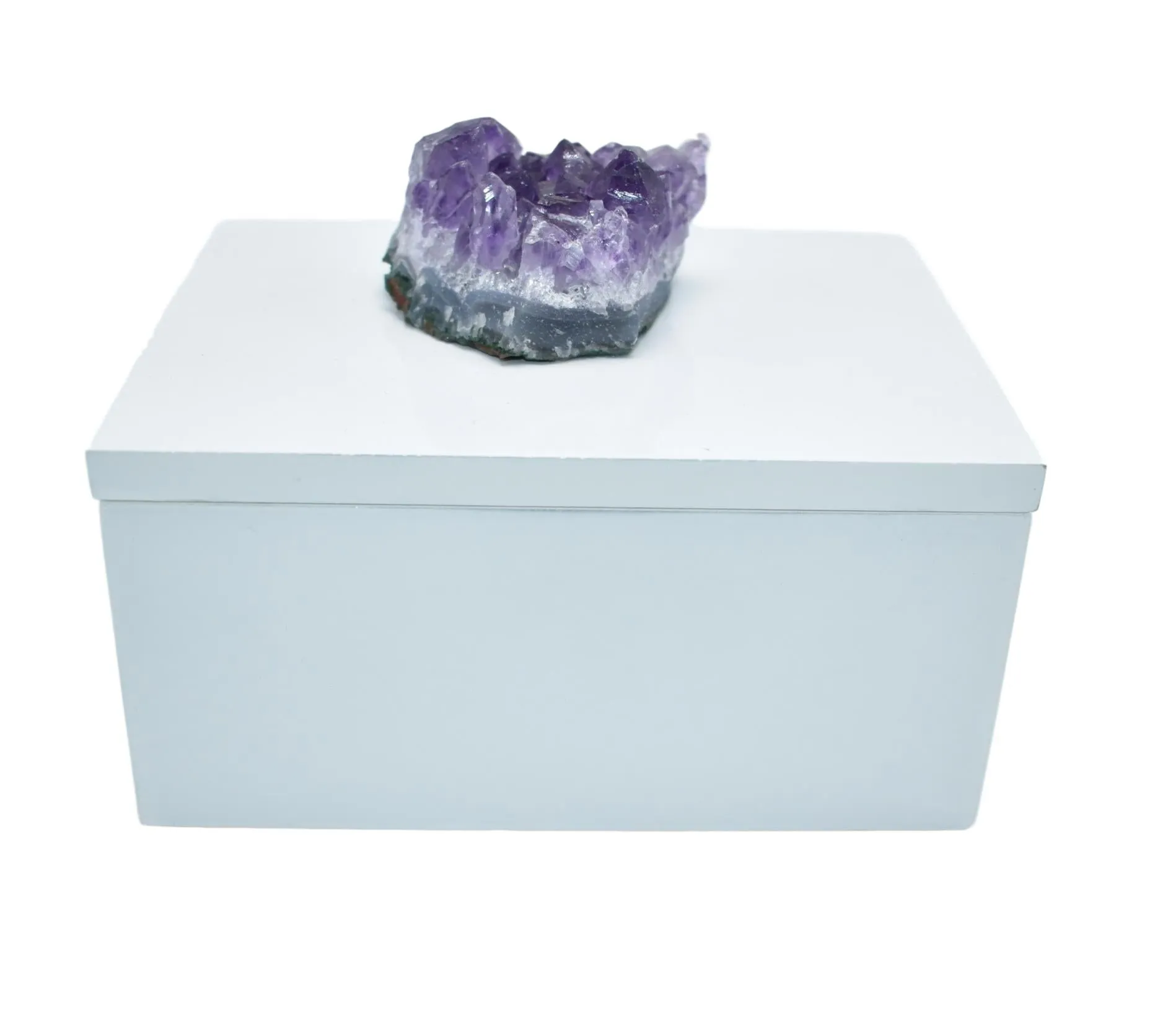 Wooden Boxes with Gemstone on Top