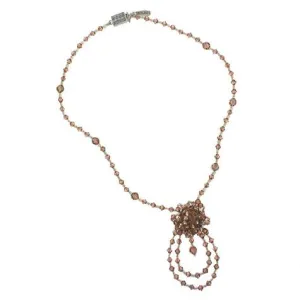 Woven Champagne Crystal Necklace